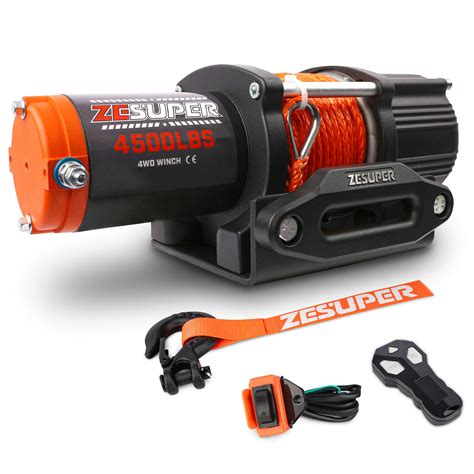 ZESUPER 3000 lb 12V DC Electric Winch for Towing ATV/UTV Off Road with Wireless Remote New Synthetic Rope Mounting Bracket. 4.3 out of 5 stars. 790. $115.90 $ 115. 90. FREE delivery Wed, Jun 5 . 2500 lb. ATV/UTV Electric Winch, 12V Waterproof Steel Cable Winch,Electric Winch with Wired Remote and Wireless Remote for ATV UTV …. 