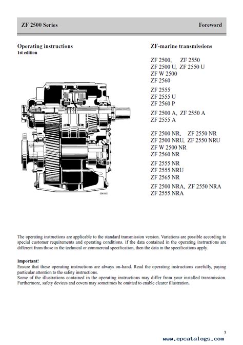 Zf marine transmission manual. .  ...