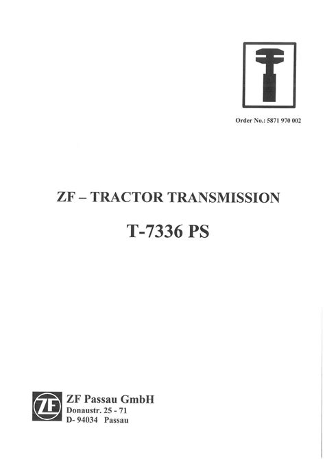 Zf tractor transmission t 7336 ps service repair workshop manual download. - Naufrágios e outras perdas da carreira da india.