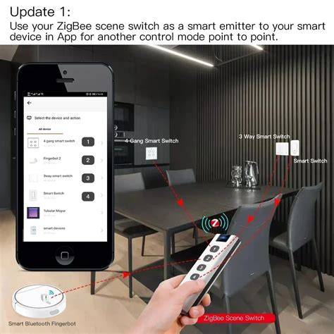 Zigbee wireless scene controller.  Configure up to 12 custom scenes and control your sm...