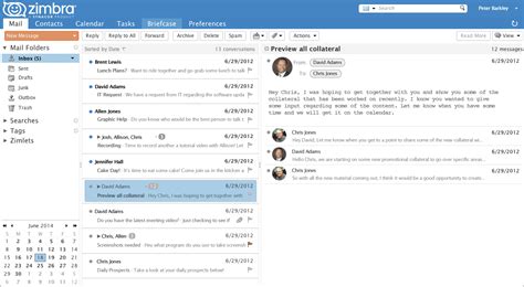 Zimba email. Zimbra provides open source server and client software for messaging and collaboration. To find out more visit https://www.zimbra.com. 