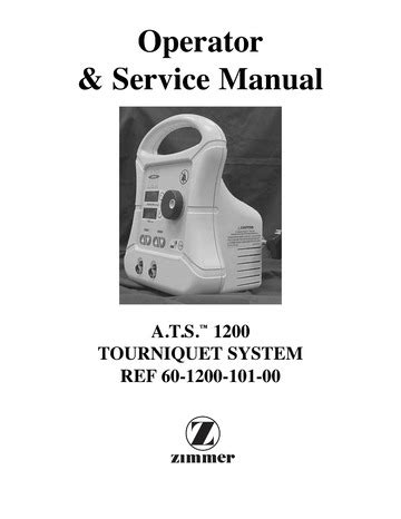 Zimmer ats 1200 operator and service manual. - An introduction to statistical modeling of extreme values.