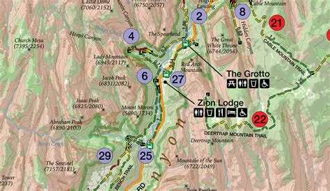 Zion national park map and guide. - Don quijote und faust, die helden und die werke.