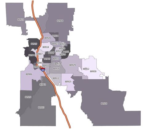 Zip Code Map Colorado Springs Colorado Get Map Update