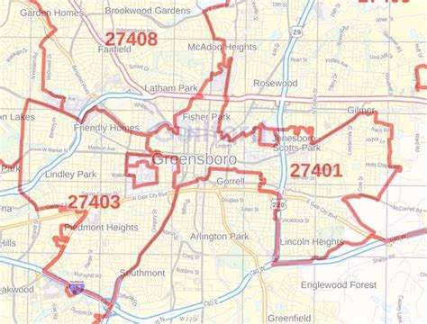 Zip Code Map Of Greensboro Nc Virginia Map