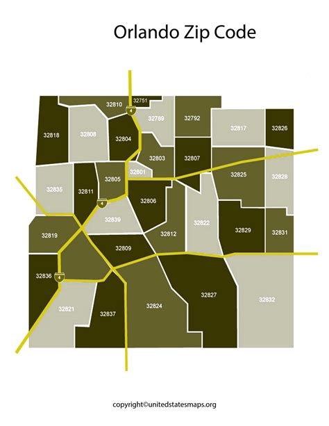 Zip Code Map Orlando United States Map