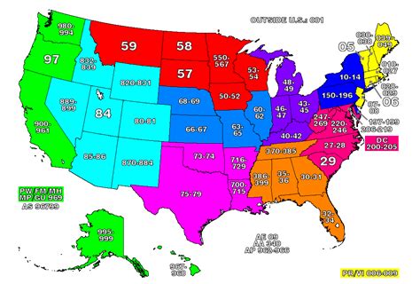 Zip code map of usa. Since its inception on July 1, 1963, the United States ZIP Code system has been a cornerstone of geographical organization, providing a structured framework for efficient mail delivery and beyond. ... This U.S. map color-codes states based on shared initial ZIP code digits. Each digit string (two or three digits) indicates a grouping ... 