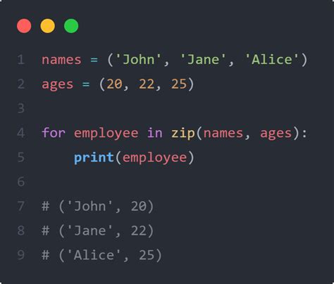 Zip python list.  It simplifies In the realm of Python programming, working with multipl...