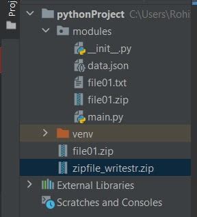 Zipfile zipfile python example.  In the example, myzip is closed after ...