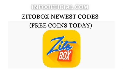 10. Get $10 Off Free Coins at zitobox.com. Enjoy $5 Off Free Coins. Sign up at Zitobox to get loyalty points for rewards. Grab Free Gifts on Your your online purchases. Receive amazing discounts - 75% off from daily-updated Zitobox Promo Code & Coupon Code this September. Browse from 29 free and working Zitobox promotions.