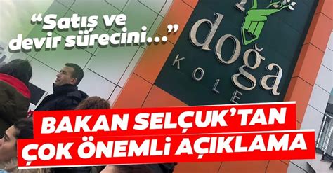 Ziya Selçuk Doğa Koleji açıklaması! Doğa Koleji son durum. 