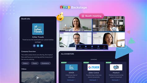 Zoho backstage. Zoho Backstage is an enterprise event management tool that helps you create memorable events. It's everything you need, from creating websites, ticketing and ... 