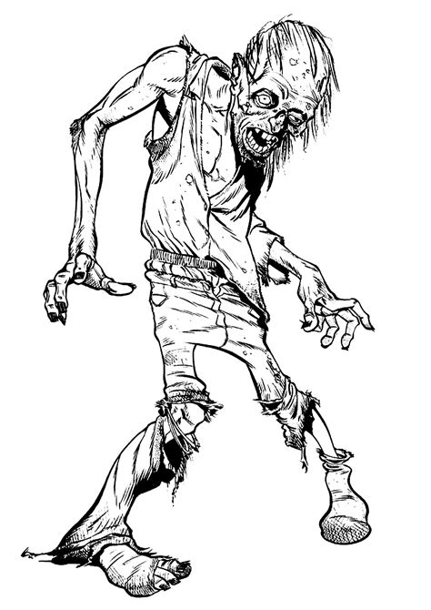 Zombie Coloring Sheets Printable