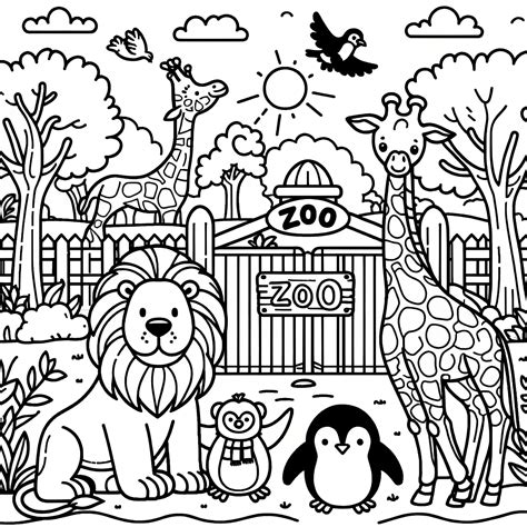Zoo Animal Coloring Shee