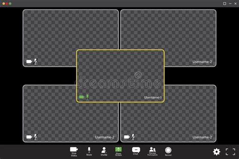 Zoom Interface Template. Online Video. Mobile Application Design