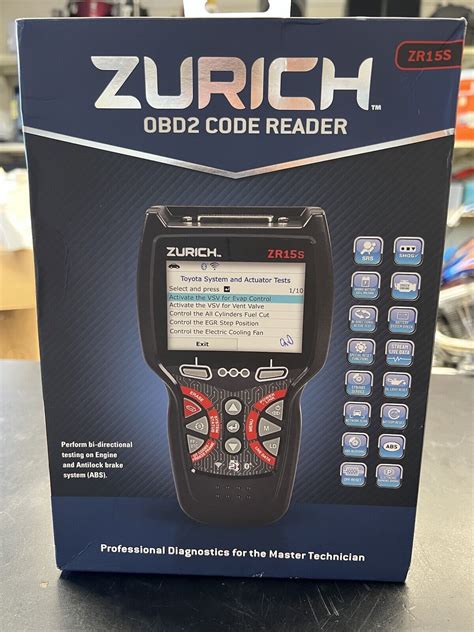 Find many great new & used options and get the best deals for Zurich ZR11 Obd2 Code Reader With ABS at the best online prices at eBay! Free shipping for many products! Skip to main content. Shop by category. Shop by category. Enter ... item 4 ZURICH ZR15S OBD2 Code Reader 57662 New Sealed ZURICH ZR15S OBD2 Code Reader 57662 …. 