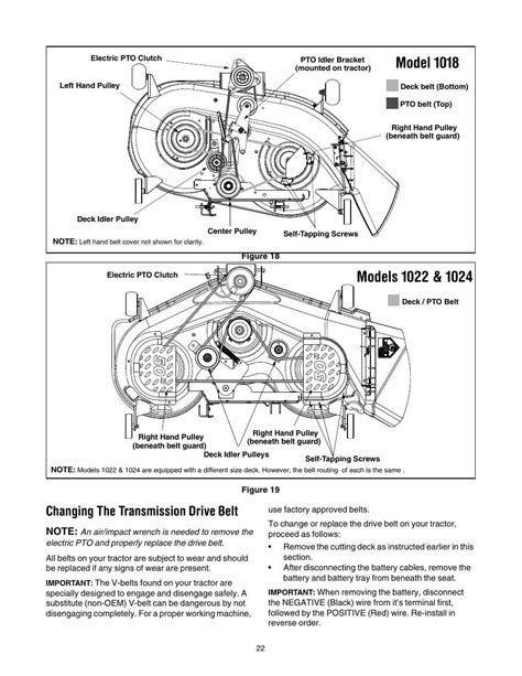 Page 29 Changing the Transmission Drive Belt Several components must be removed and special tools used in order to change the tractor’s transmission drive belt. See your Cub Cadet dealer to have the transmission drive belt replaced. 7 — S ection ervice... Page 30: Troubleshooting Troubleshooting Problem Cause Remedy Excessive vibration 1.. 