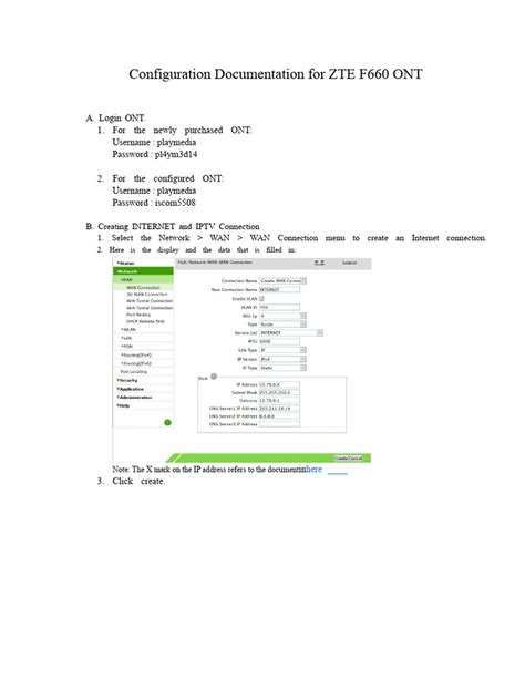 Zte ont bridge tool.  The document provides instructions for configuring a ZTE ...