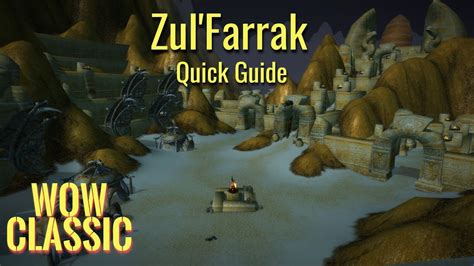 Details and map of Zul'Farrak in World of Warcraft Classic Era. Zul'Farrak is a troll city located in northwestern Tanaris. It boasts a large pyramid entrance and the Temple of ….