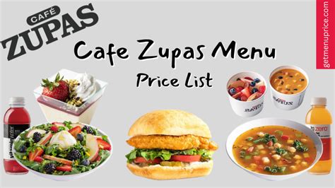 Zupas menu prices. Menus and prices may vary from store location. Prices provided are estimated and are for reference only. Trademarks and logos of all the brands listed on this website are the … 