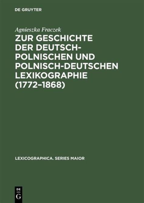Zur geschichte der deutsch polnischen und polnisch deutschen lexikographie (1772 1868). - Fragen der polnischen kultur im 20. jahrhundert.