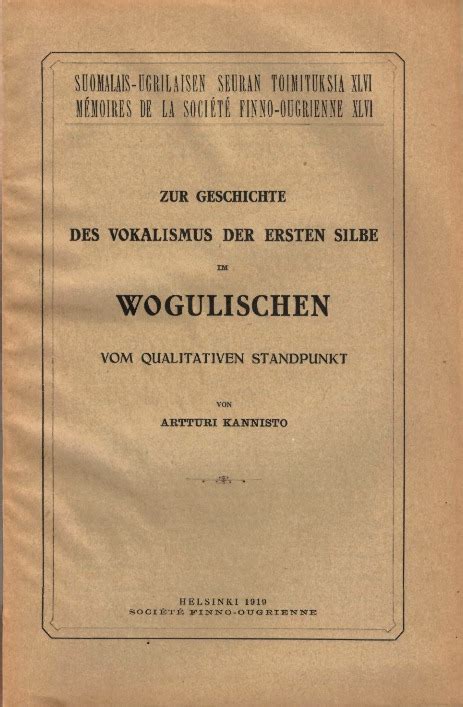 Zur geschichte des vokalismus der ersten silbe im wogulischen vom qualitativen standpunkt. - Manual for porsche s4 oil dipstick.