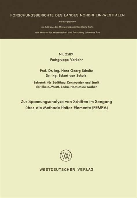 Zur spannungsanalyse von schiffen im seegang über die methode finiter elemente (fempa). - Palabras amorosas a la vida y otros poemas.