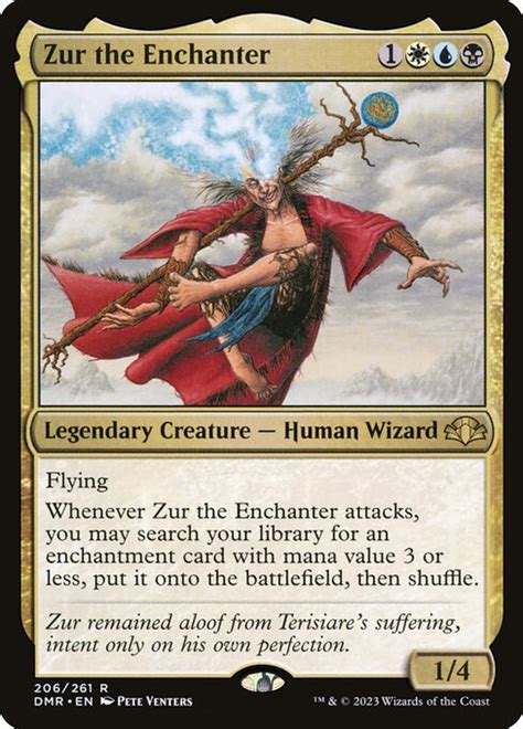 Zur the enchanter control deck.  This deck's total mana value is 155.  Swiftly and e...