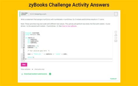 Zybooks challenge activity answers chapter 8.  numDogs is an int varia...
