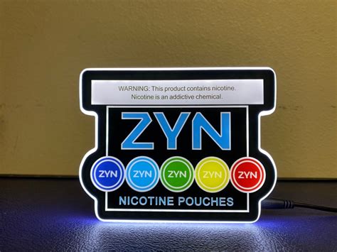 Zyn Acrylic Lighted Sign - LED.Brand new! Only opened to test the sign. Rare piece from. 