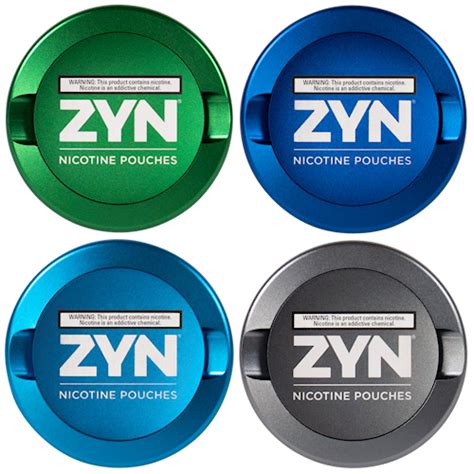 Zyn metal can. Find various metal containers for Zyn pouches, a nicotine-free alternative to smoking. Browse different styles, colors, sizes and prices of Zyn can holders, dispensers and accessories. 