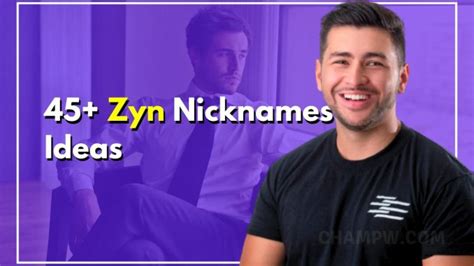 Zyn nicknames. Top-Rated zyn Nicknames Creative 🎨 Rhyming 🎶 Fancy 🎩 Alliterations Common Aesthetic 🍉 Random 🎲 Unique 🐰 