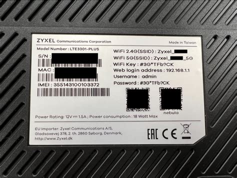 Zyxel default password.  Configure settings for optimal performance across ports...