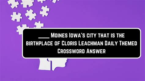 __ Moines Iowa crossword clue - LATCrosswordAnswers.com