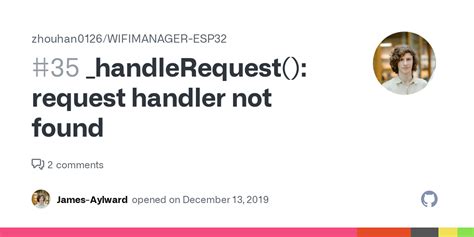 _handleRequest(): request handler not found #35 - Github