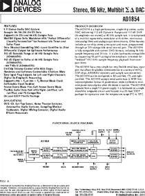 A 96 Khz Multibit Stereo Audio 24 Bit Adc Ad1871