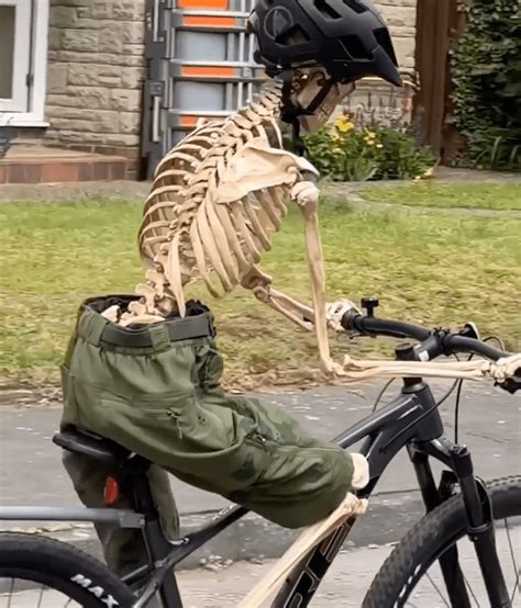 a Skeleton Riding a Bicycle - YouTube