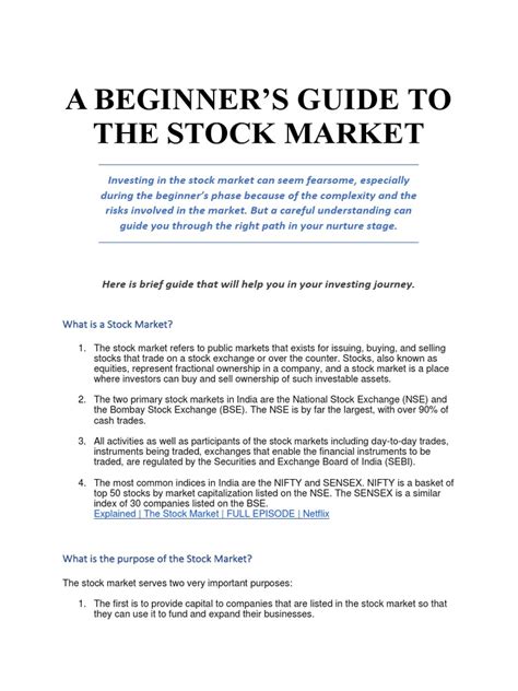 A Beginners Guide To Stock Market Everything To Know About Investing In Stock Market Stock Market Questions Investment For Beginners