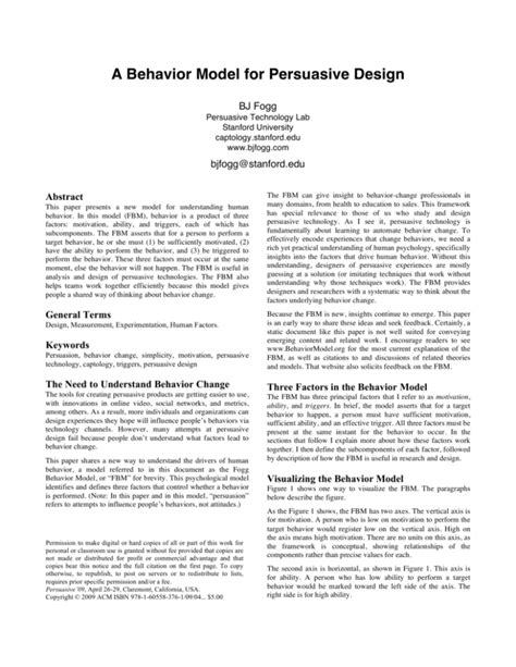A Behavior Model For Persuasive Design Bj Fogg