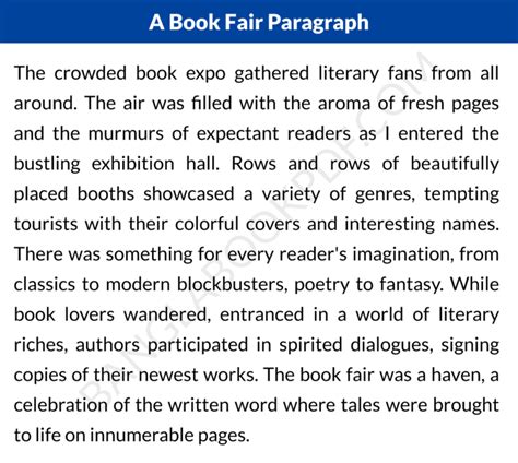 A Book Fair Paragraph