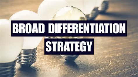A Broad Differentiation Strategy Works Best In Situations Where