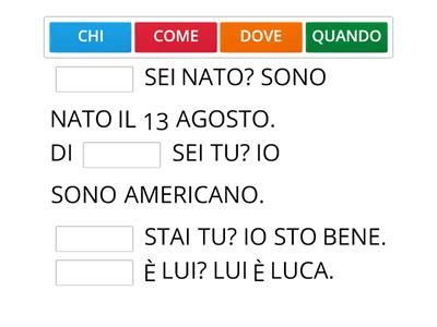 A Chi A Che Cosa Complemento