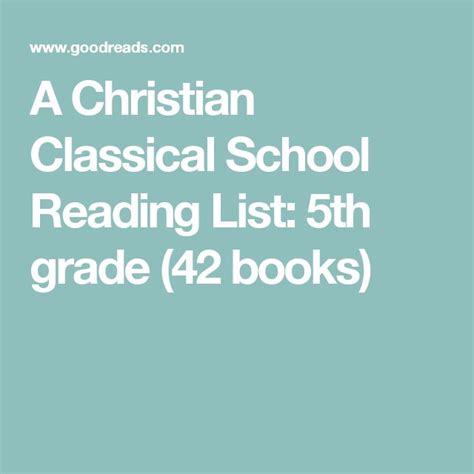 A Christian Classical School Reading List 2nd Grade Literature For Second Grade - Literature For Second Grade