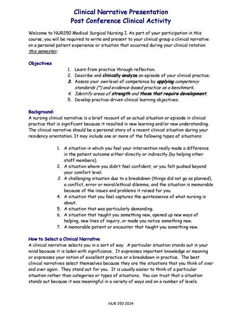 a clinical narrative