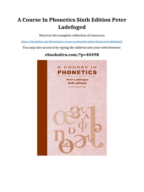A Course In Phonetics Sixth Edition