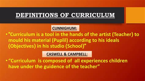 A Definition Of Curriculum A Curriculum Model Daniel