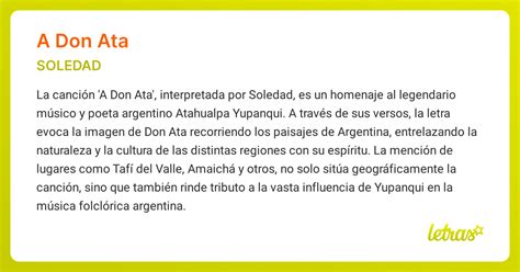 A Don Ata Letra