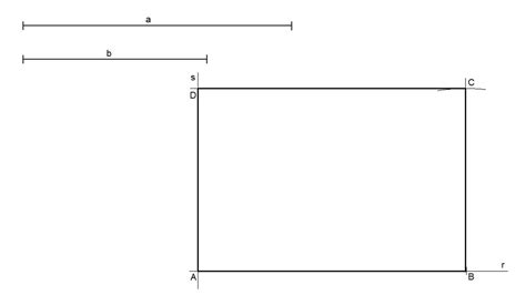 a drawing of a square with two rectangles in the middle and one