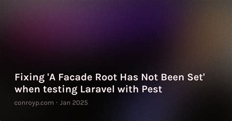 A Facade Root Has Not Been Set