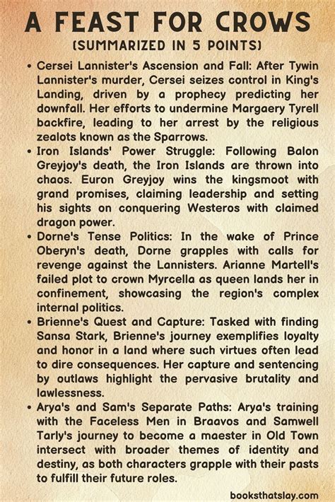 A Feast For Crows Summary